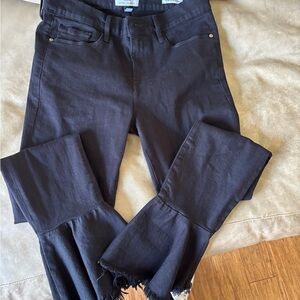 Frame Women's Black Flared bell bottom fringe Jeans size 29 worn once